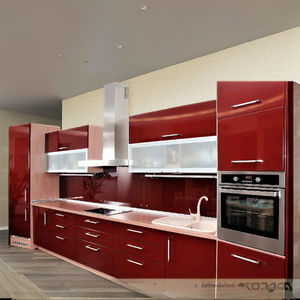 Gabinetes de cocina europeos 2025 Diseño moderno Ultra-Venta Sólido MDF Acabado en laca Gabinete de cocina - Product Image 3