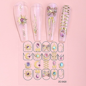 5 Minutes Nail Guard Stickers DIY Manicure Set Stickers Polish Art Gel Nail Supplies <strong>Designer</strong> Stickers 3D Nail <strong>Abstraction</strong> - Product Image 4