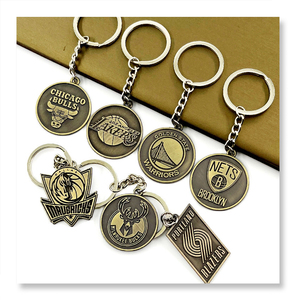 Porte-clés en métal de marque N BA, équipes de basket-ball <span class=keywords><strong>Lakers</strong></span> Heat Warriors Clippers Celtics Bulls, porte-clés de sport, pendentif pour sac, porte-clés - Product Image 1
