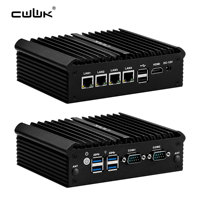 Mini PC Firewall CWWK J4125 con 4 puertos LAN i226-V de 2.5GbE, 2 puertos RS232 COM, AES-NI, OPNsense, sin ventilador, industrial, integrado.