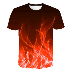 Camisetas de Hombre al por Mayor 2019, Talla Grande, Transpirables, Antibolitas, Estampadas en 3D, Coloridas, Estilo Moto y Motociclista, Manga Corta, Cuello Redondo - Product Image 1