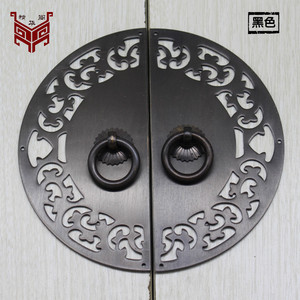 Hollow Round Brass Cabinet Handle Chinese Style 1.5mm Thick For Wardrobe <b>Door</b> - Product Image 4