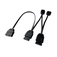 Cable divisor ARGB direccionable de 5V y 3 pines, 1 a 4, para caja de PC, ventilador de refrigeración cuádruple, adaptador de extensión de luz RGB sincronizada