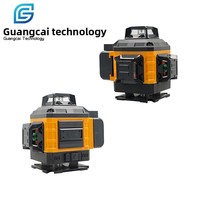 Niveau laser industriel DIY 4D 16 lignes 360 degrés haute précision avec trépied auto-nivelant et batterie Li-ion, ligne verte