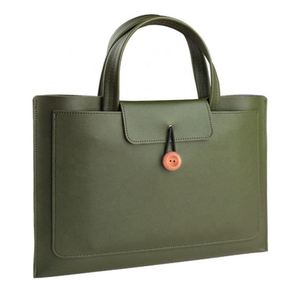 Black Travel Business Laptop <b>Bags</b> Covers <b>Computers</b> Pu Leather Briefcase Messenger Laptop Sleeve - Product Image 3