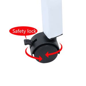 <span class=keywords><strong>Porte</strong></span>-vêtements en métal à double poteau, support de rangement pour vêtements sur pied, pour magasins de vêtements, simple, avec roulettes, pour l'intérieur - Product Image 3