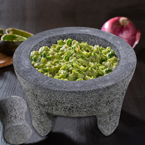 Mortero de Piedra para <span class=keywords><strong>Guacamole</strong></span>, <span class=keywords><strong>Molcajete</strong></span> Mexicano, Mortero y Maja de Granito Natural para Moler - Product Image 5