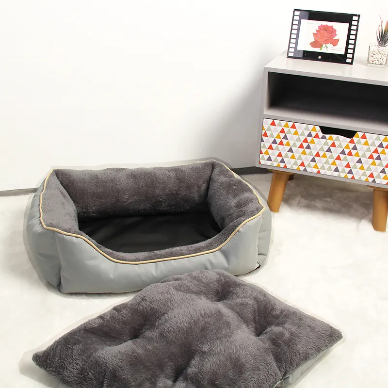 उच्च गुणवत्ता गर्म शीतल उम्दा आरामदायक पालतू कुत्ता बिल्ली बिस्तर नेस्ट महसूस किया के लिए गैर पर्ची हटाने योग्य धो सकते हैं पालतू बेड कुत्तों