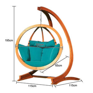 Sedia sospesa moderna in legno massello, giallo, sedia da esterno, per adulti, <span class=keywords><strong>a</strong></span> misura di intemperie, balcone, giardino, mobili da salotto in Rattan - Product Image 6