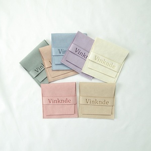 8*8cm Colorful Jewelry Packaging Wedding Favors Ring Bags Jewellery Product Cosmetic <b>Envelope</b> Packaging Pouch - Product Image 4
