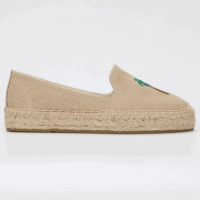 Espadrilles en toile faites à la main chaussures d'été plates décontractées personnalisées avec broderie d'arbre mocassins confortables pour la saison de printemps
