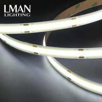 Zhongshan intérieur décor lumière IP20 480leds/m COB 8MM 10MM largeur DC24V 10W 12W led bande