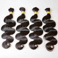 Paquetes de Cabello Humano Virgen 15A con Ondas Suaves, 100% Virgen Vietnamita, Negro Natural, para Mujeres, Cabello Grueso y Denso, Doble Trama a Máquina, Permanente