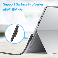 Chargeur d'ordinateur portable magnétique 65W 15V 4A QC3.0 OCP OTP respectueux de l'environnement, adaptateur secteur, alimentation CC pour Microsoft Surface Pro 3-6