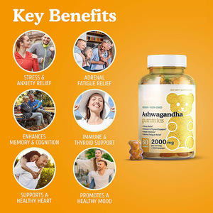 WELLBODY Private Label personalizzato OEM Ashwagandha Gummies estratto di erbe <span class=keywords><strong>caramelle</strong></span> gommose <span class=keywords><strong>per</strong></span> il rilassamento dell'immunità integratori di sonno - Product Image 3