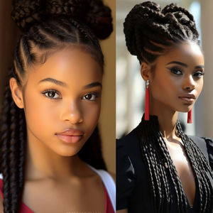 Estensioni per Capelli Sintetici Pre-Stirate da 82 Pollici, 165g, Trecce <span class=keywords><strong>Colorate</strong></span> Yaki per Acconciature - Product Image 2