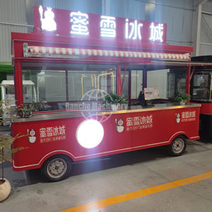 Camión de Comida Móvil de Acero Inoxidable Rojo, Superventas, para Té con Leche, Hamburguesas y Helados, con Sistema de Alimentación Integrado - Product Image 1