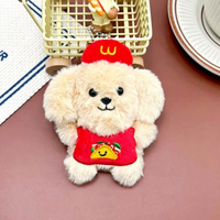 Pendentif en peluche de la série Chiot de dessin animé, Chiot Chef, porte-clés de sac, poupées, petit cadeau, porte-clés en peluche de chien mignon et exquis