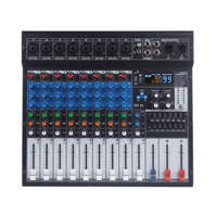 Console de mixage audio professionnelle 8 canaux 2x350W avec 99 effets DSP, contrôleur DJ actif / cartes son de mixage audio