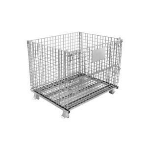 भारी शुल्क औद्योगिक ढहने वाला गैल्वेनाइज्ड स्टील वायर जाल भंडारण टोकरी कंटेनर - Product Image 1