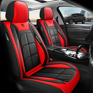 Housses de <span class=keywords><strong>siège</strong></span> auto en similicuir rouge et noir de haute qualité, <span class=keywords><strong>protection</strong></span> pour l'intérieur de la <span class=keywords><strong>voiture</strong></span>, style moderne toutes saisons, adaptées aux voitures - Product Image 3