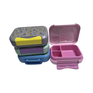 Boîte à lunch en ABS pour micro-ondes, produits ménagers, qualité alimentaire, mignonne, 3 à 5 compartiments, bento avec poignée, portable pour le bureau, l'école - Product Image 1