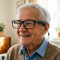 Lunettes auditives à conduction osseuse Gonbes GZ001 pour personnes âgées, conception ouverte, écoute sûre et naturelle