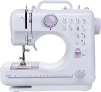 Machine à Coudre Électrique Mini Portable 12 Points Intégrés Multi-Fonction Broderie pour Usage Domestique DIY