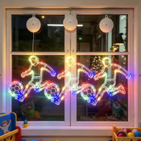 Lampe LED décorative en forme de ballon de football en plastique à ventouse pour chambre à coucher, événements et fêtes