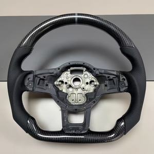 Volant <span class=keywords><strong>gris</strong></span> 12 heures pour Volkswagen Glotion Golf MK 6 7 7.5 GTI GTD GTE <span class=keywords><strong>R</strong></span> Pol Volant en fibre de carbone - Product Image 1
