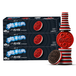Ore-O X <span class=keywords><strong>Coca</strong></span>-<span class=keywords><strong>Cola</strong></span> Collaboration 97g Sandwich crujiente con sabor a crema Galletas Bocadillos exóticos <span class=keywords><strong>dulces</strong></span> en caja Embalaje Nuevo lanzamiento - Product Image 1