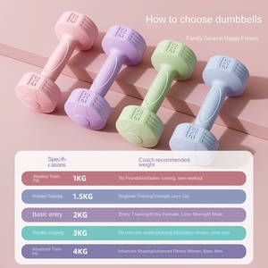 Mancuerna de Entrenamiento de Fitness para Principiantes, para Ejercicios de Yoga y Musculación de Brazos en Casa, Fabricada con Hierro Recubierto de Goma HDPE, de 1-5 kg - Product Image 1