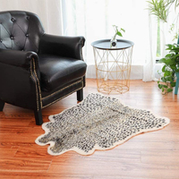 Kunden spezifische Form Langlebiger Tier bedruckter Teppich Wohnheim Teppich Tierhaut Kunst pelz Kuh Teppich Bedruckter Rindsleder Teppich für Wohnzimmer