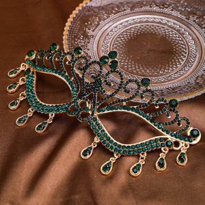 Máscara de Pedrería para Disfraces de Novia, Accesorios para Fiestas de Boda, Máscara con Flecos de Pedrería, Accesorios para Vestidos de Banquete - Product Image 6