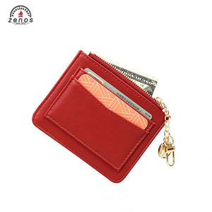 Zenos Fashion Nappa PU Leather <b>RFID</b> <b>Blocking</b> Business Card Holder <b>Wallet</b> Keychain Solid Pattern Customizable Credit Card Holder - Product Image 4