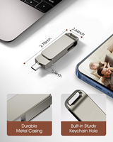 Flash Drive 256gb USB Stick Pen Drive 32GB 3.1 LED Thumb Drive 16gb 64gb 128gb 2 in 1 Tipe-C Custom OTG 1TB USB Flash Drive