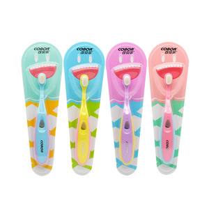 Cobor Brosse à dents pour enfants, poils souples, couleur bonbon, manuelle, pour enfants E575 - Product Image 1