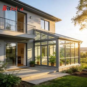 Véranda de style européen, résistante aux ouragans, en alliage d'aluminium et verre trempé, avec portes coulissantes, <span class=keywords><strong>terrasse</strong></span> de jardin d'hiver canadienne - Product Image 6