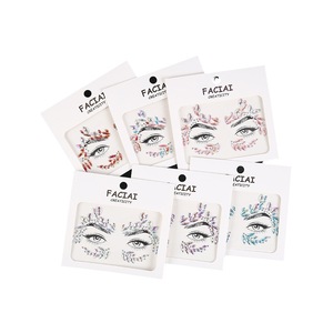 <span class=keywords><strong>Tatouage</strong></span> temporaire pour femmes bijoux de visage strass diamant cristal autocollant pour fête beauté maquillage puissance brillant Look - Product Image 1