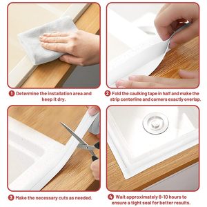 <span class=keywords><strong>Bande</strong></span> <span class=keywords><strong>de</strong></span> calfeutrage large, autocollante, imperméable, pour baignoire, douche, <span class=keywords><strong>salle</strong></span> <span class=keywords><strong>de</strong></span> <span class=keywords><strong>bain</strong></span>, <span class=keywords><strong>bande</strong></span> d'étanchéité flexible, anti-moisissure - Product Image 5