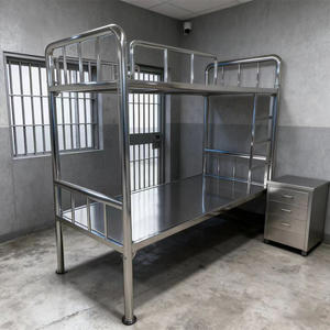 Современная двухъярусная кровать для тюрем из нержавеющей стали с регулируемой высотой - Product Image 1