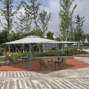 Tente ile veranda Pavilion açık bahçe Pergorla ay Metal Gazebo