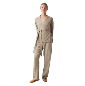 100% Ensemble en cachemire pour dames Twin Set Pull et <span class=keywords><strong>pantalon</strong></span> Vêtements de détente en cachemire pour femmes - Product Image 1