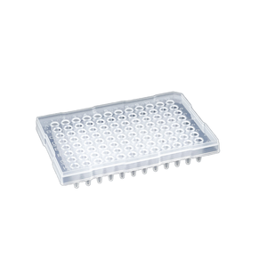 Plaque PCR 96 puits compatible ABI 0.1/0.2ml à demi-jupe avec chiffres et lettres - Product Image 1