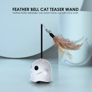 Petcore IOT CX15 Giocattolo Elettrico Intelligente con Laser e Piuma in Plastica, Teaser Automatico per Gatti e Cani - Intrattenimento con Motivo Cartone Animato Contro la Noia - Product Image 3