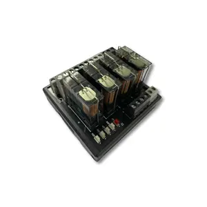 WEBOR 4-Channel Single Group Relay Module 24V With Socket Electromagnetic Relay Original Product for PLC