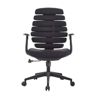 Chaise de bureau pivotante en tissu avec dossier en arête de poisson moderne, inclinaison et levage électriques, vente en gros à Foshan
