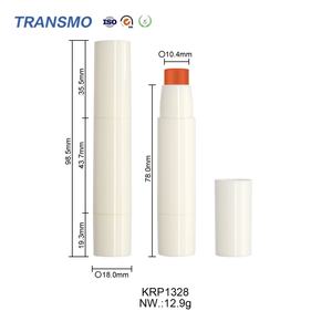หลอดลิปสติกอะลูมิเนียมทรงเพรียวบาง สีอ่อน พร้อมฝาเกลียว สำหรับลิปบาล์มหรือบลัชออน - Product Image 2