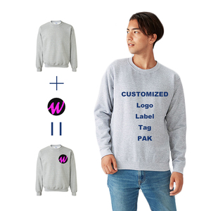 <span class=keywords><strong>Felpa</strong></span> <span class=keywords><strong>da</strong></span> <span class=keywords><strong>Uomo</strong></span> Personalizzata con Logo, 285 Grammi, Girocollo <span class=keywords><strong>in</strong></span> <span class=keywords><strong>Pile</strong></span>, Stampa Digitale, Modello Tinta Unita, Autunno - Product Image 3