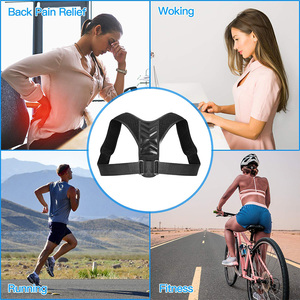 Bantalan penopang punggung atas pria dan wanita, pita korektor postur pelurus bahu <span class=keywords><strong>Neoprene</strong></span>, penahan punggung atas - Product Image 5